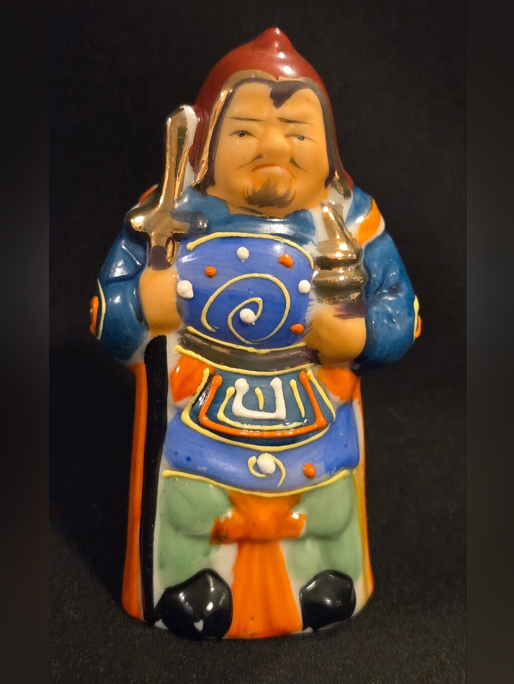 Vintage Japanese Kutani Porcelain Fugurine "Bashamonten"